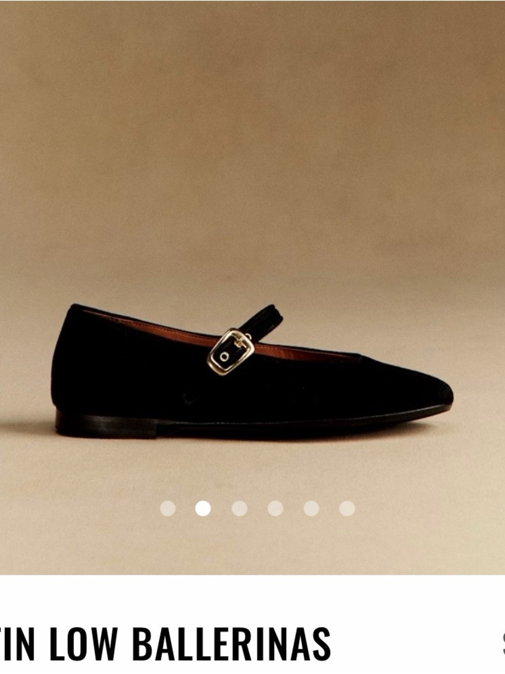 Sezane Black Mary Jane Flats with Gold Buckle - Picture 5 of 14